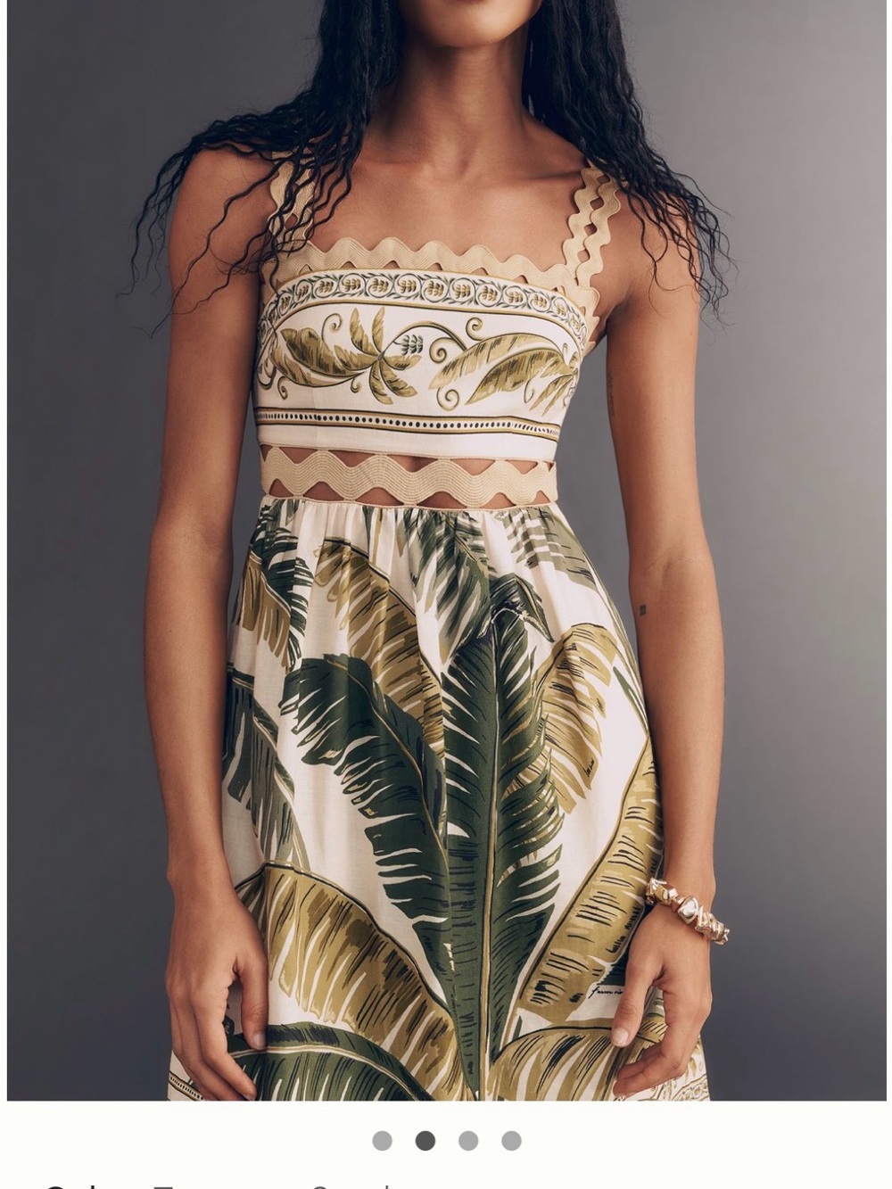 FARM Rio Trancoso Midi Dress (Color: Trancoso Sand) M